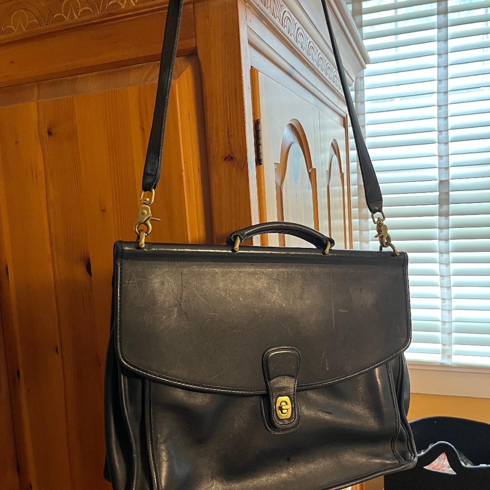 Vintage. Coach 1990s Beekman cowhide briefcase
